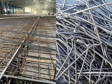 Что лучше: арматура или фибра для промышленного пола?